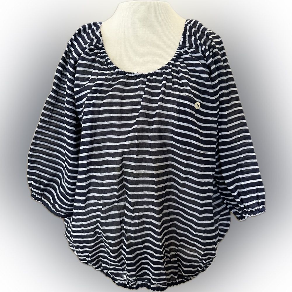 J. Crew NWT Navy Striped Top. Soft. Lightweight.